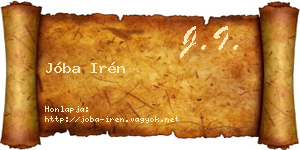 Jóba Irén névjegykártya